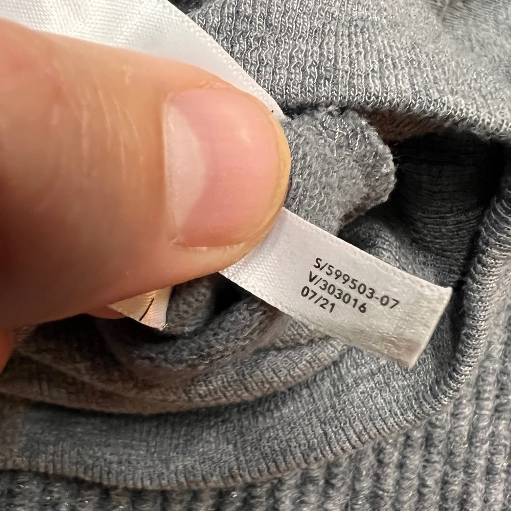 Athleta Balance Luxe Full Zip Hoodie Grey Heathered Sweatshirt XS crop pleated - Picture 7 of 8